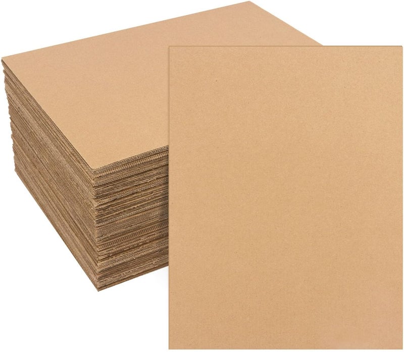 IHDYPPEW 80 Pack 11"x 17" Corrugated Cardboard Sheets, Flat Cardboard Layer Pads 2 mm Thickness, Flexible Packaging Inserts for Shipping, Mailing, and Crafts, by - Image 1